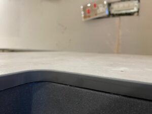 Compact laminate worktop with undermount sink in Poole