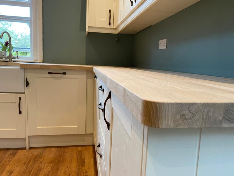 Solid oak kitchen worktop installed in Southampton