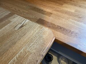 Solid oak kitchen worktop installed in Southampton