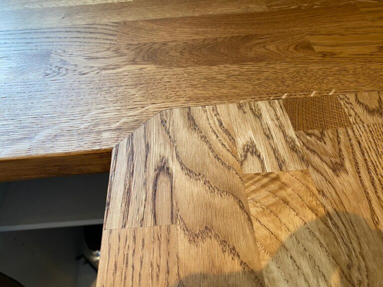 Solid oak kitchen worktop installed in Southampton