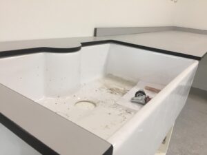 Compact laminate worktop with Belfast sink in Southampton