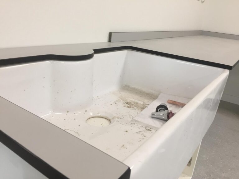 Compact laminate worktop with Belfast sink in Southampton